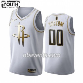 Camiseta Niños Houston Rockets Personalizadas 2019-20 Nike Blanco Golden Edition Swingman